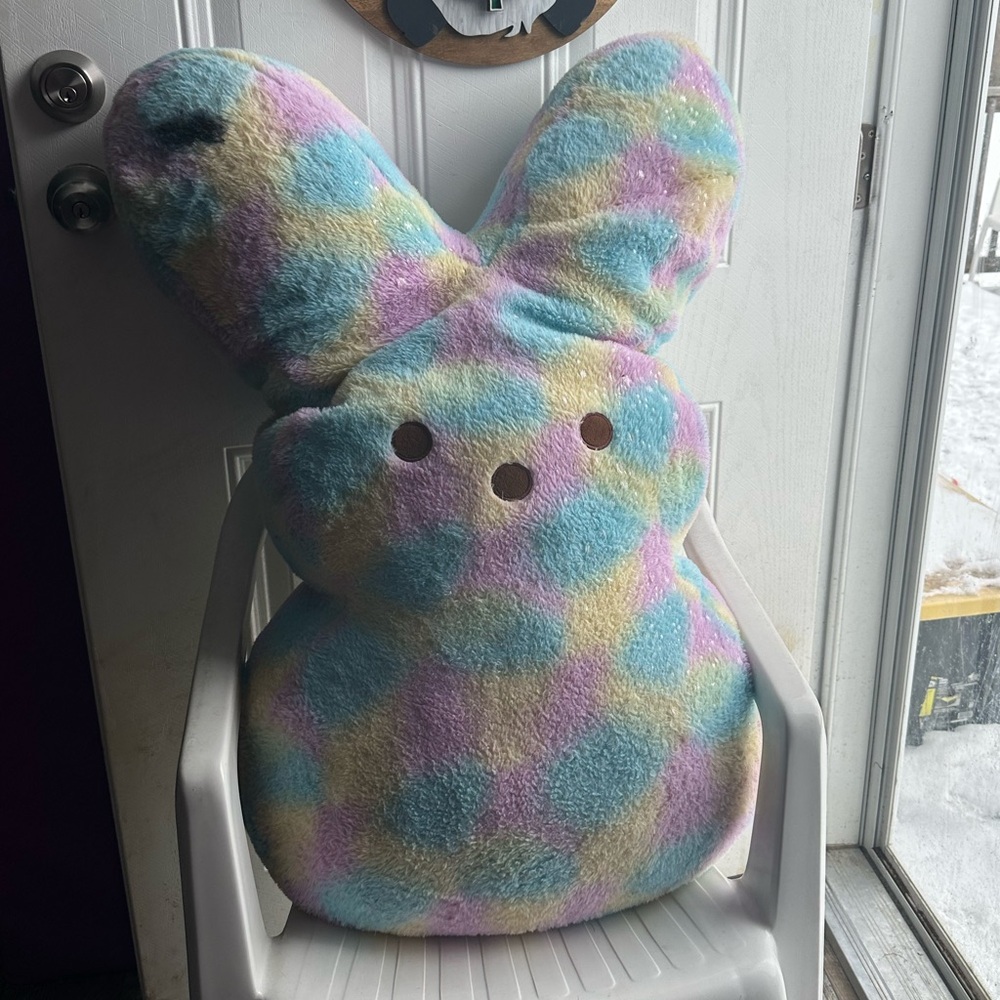 Easter tie-dye peep bunny plush